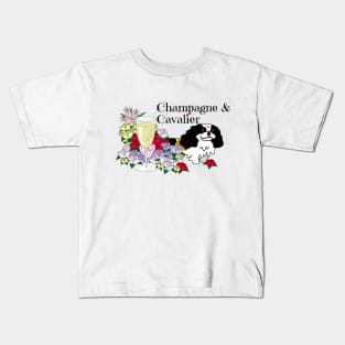Champagne & Cavalier Kids T-Shirt
